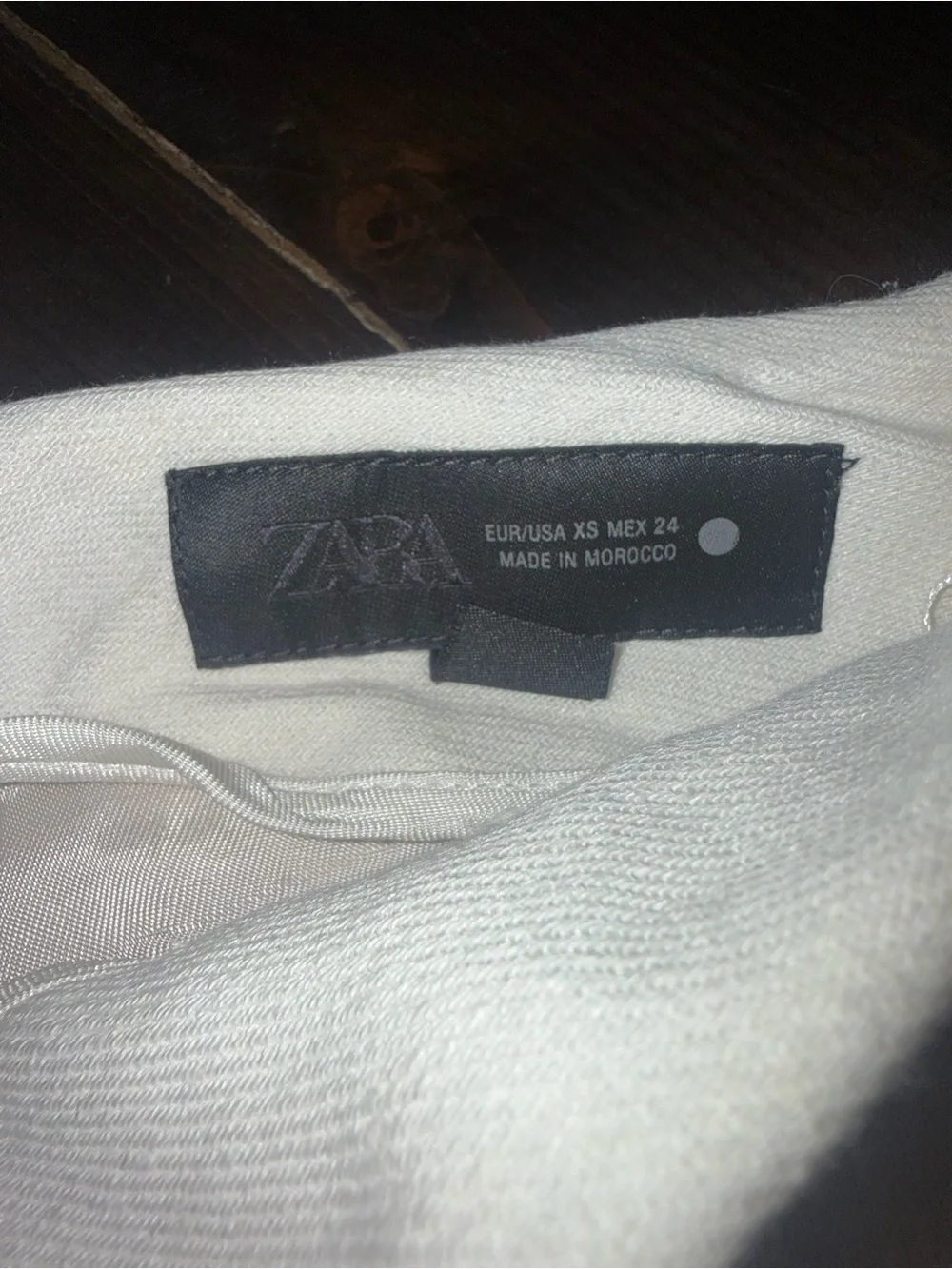 Zara White Linen Blend Wide Leg Pleated High Rise Trousers Size XS